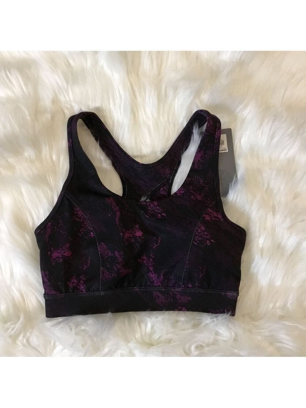 Tek Gear size XS Bra NWT purple & black
